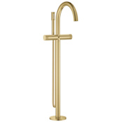 Grohe Atrio Private Floor Mounted Tub Filler with Built-In Diverter - Includes Hand Shower Brushed Cool Sunrise