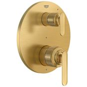 Grohe Listra Pressure Balanced Valve Trim Only with Dual Lever Handles - Less Rough In Brushed Cool Sunrise