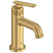 Grohe Listra 1.2 GPM Single Hole Bathroom Faucet with Pop-Up Drain Assembly Brushed Cool Sunrise