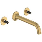 Grohe Listra 1.2 GPM Wall Mounted Widespread Bathroom Faucet Brushed Cool Sunrise