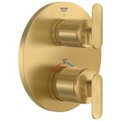 Grohe Listra Thermostatic Valve Trim Only with Dual Lever Handles - Less Rough In Brushed Cool Sunrise