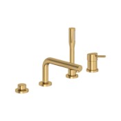 Grohe Concetto New Deck Mounted Roman Tub Filler with Hand Shower Brushed Cool Sunrise