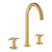 Grohe Atrio New 1.2 GPM Widespread S-Size Bathroom Faucet with Pop-Up Drain Assembly - Less Handles Brushed Cool Sunrise