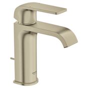 Grohe Defined 1.2 GPM Single Hole Bathroom Faucet with Pop-Up Drain Assembly, SilkMove and EcoJoy Technologies Brushed Nickel