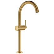 Grohe Atrio New 1.2 GPM Vessel Single Hole Bathroom Faucet with Pop-Up Drain Assembly Brushed Cool Sunrise