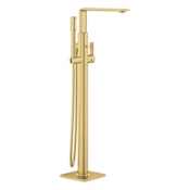 Grohe Allure New Floor Mounted Tub Filler with Built-In Diverter - Includes Hand Shower Brushed Cool Sunrise
