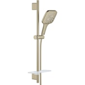 Grohe Rainshower 1.75 GPM Multi Function Hand Shower Package with StarLight, DreamSpray, EcoSpray, Speed Clean and QuickFix - Includes Slide Bar and Hose Brushed Nickel