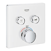 Grohe SmartControl Dual Function Thermostatic Valve Trim Only with EcoJoy and TurboStat - Less Rough-In Valve Moon White