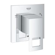 Grohe Eurocube Single Handle 3 Function Diverter Valve Trim - Less Valve Starlight Chrome