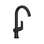 Grohe Defined 1.75 GPM Single Hole Pull Down Kitchen Faucet with SilkMove Technology Matte Black