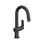 Grohe Defined 1.75 GPM Single Hole Pull Down Bar Faucet with SilkMove Technology Matte Black