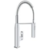 Grohe Eurocube Pre-Rinse Kitchen Faucet with 2-Function Toggle Sprayer Chrome