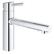 Grohe Concetto Pull-Out Kitchen Faucet with 2-Function Locking Sprayer Starlight Chrome