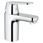 Grohe Eurosmart 1.2 GPM Cosmopolitan Single Hole Bathroom Faucet with SilkMove Handle - Less Drain Assembly Starlight Chrome