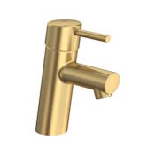 Grohe Concetto 1.2 GPM Single Handle Single Hole Bathroom Faucet with SilkMove Ceramic Disc Cartridge - Free Metal Drain Assembly with purchase Brushed Cool Sunrise