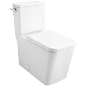 Grohe Eurocube 1.28 GPF Two Piece Elongated Chair Height Toilet with Left Hand Lever - Seat Included Alpine White