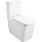 Grohe Eurocube 1.28 GPF Two Piece Elongated Chair Height Toilet with Right Hand Lever - Seat Included Alpine White
