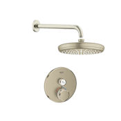 Grohe SmartControl Shower System with Shower Head, Shower Arm, Valve Trim, and Rough In Brushed Nickel