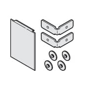 Hafele EKU One-Sided Wall Mounted End Piece for Clip-On Fascia with Mounting Hardware Aluminum