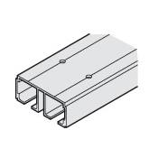 Hafele EKU 11-Foot 6-Inch Long Aluminum Dual Upper Running Track for Top Hung Sliding Doors Aluminum