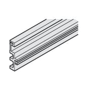 Hafele EKU 6-Foot 7-Inch Long Spacer Profile For Wall Mounting Single Upper Running Track Gray