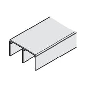 Hafele EKU Divido 8-Foot 2.5-Inch Dual Upper Guide Channel for Bottom Running 176 Lb. Sliding Door Aluminum