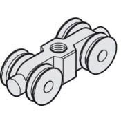 Hafele HAWA Four Wheel Running Gear with M12 Fitting for Top Hung 1100 Lb. Sliding Door Steel