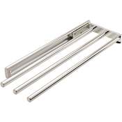 Hafele 3-Rail Pull-Out Side Mount Towel Rack Polished Chrome