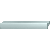 Hafele Metropolitan 2-1/2 Inch Center to Center Rectangular Cabinet Pull Silver Aluminum