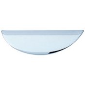 Hafele 3-15/16 Inch Long Finger Pull Polish Chrome