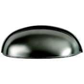 Hafele Luna 3-1/8 Inch Center to Center Cup Cabinet Pull Satin Nickel