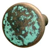 Hafele 1-7/16 Inch Mushroom Cabinet Knob Rustic Copper