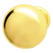 Hafele 1-1/4 Inch Mushroom Cabinet Knob Polished Brass