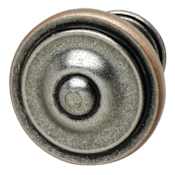 Hafele 1-7/16 Inch Mushroom Cabinet Knob Pewter / Copper