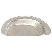 Hafele Arcadian 3-9/16 Inch Center to Center Cup Cabinet Pull Britannium