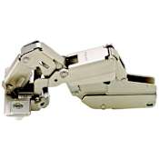 Hafele Salice Inset Dowel-Mount Cabinet Door Hinge with 165-Degree Opening Angle and Self Close Function (Individual) Nickel