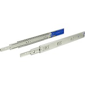 Hafele Accuride 3932 Slides 22 Inch Full Extension Ball Bearing Drawer Slide with 150 Pound Weight Capacity and Self Closing - Single Steel