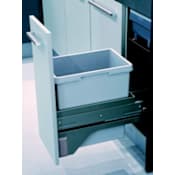 Hafele Euro Cargo 32 Quart Single Pull Out Waste Bin with Soft Close Function Light Grey
