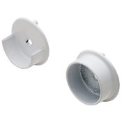 Hafele Synergy Closet Rod Supports for 1-5/16 Inch Diameter Closet Rods White