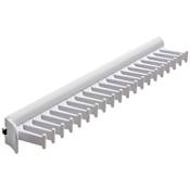 Hafele 14-1/8 Inch Long 3/4 Extension Tie Rack with 20 Hooks White
