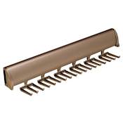Hafele 18 Hook Full Extension Tie Rack from the Synergy Elite Series Matte Nickel