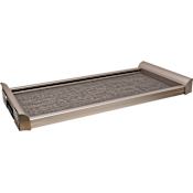 Hafele 24 Inch Long Cloth Lined Pull Out Shelf with Undermount Full Extension Soft Close Slides for the Engage Closet Organization System Matte Nickel/Slate