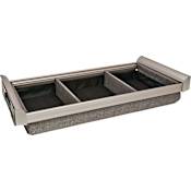 Hafele 24 Inch Long 5 Inch Height Pull Out Fabric Basket with Undermount Full Extension Soft Close Slides for the Engage Closet Organization System Matte Nickel/Slate