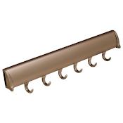 Hafele 13-7/8 Inch 6 Hook Synergy Elite Belt Rack with Full Extension Slide Matte Nickel
