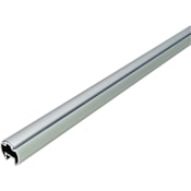 Hafele LOOX 96 Inch Wardrobe Tube Support with Insert for Lighting Matte Aluminum