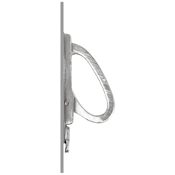 Hafele 4-1/8 Inch Center to Center Front Drop Pocket Door Pull Polished Nickel