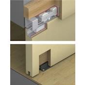 Hafele HAWA Fitting Set for Single 264 Lb. Top Hung Sliding Door without Running Track Silver