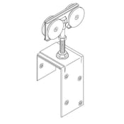 Hafele Straightaway Trolley Hanger Running Gear for Top Hung 880 Lb. Wood Sliding Barn Door Application - Pack of 2 Steel