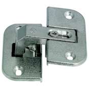 Hafele A- Series Pie-Cut Corner Cabinet Door Hinge with 78-Degree Opening Angle (Individual) Nickel
