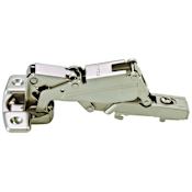 Hafele Clip-On Partial Overlay Screw-Mount Cabinet Door Hinge with 165-Degree Opening Angle and Self-Close Function (Individual) Nickel-Plated